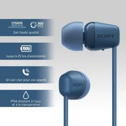 SONY Ecouteurs WIC100 Bleu -PANASONIC shop B2CD 1020