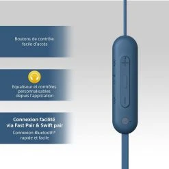 SONY Ecouteurs WIC100 Bleu -PANASONIC shop B2CD 1021