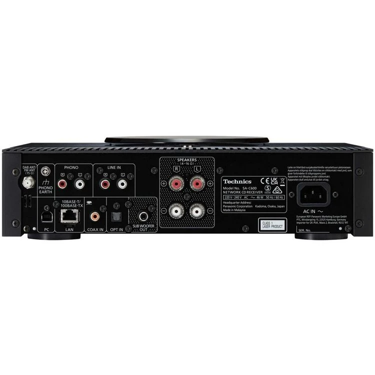 TECHNICS Amplificateur HiFi SA-C600EG-K Noir 3 TECHNICS Amplificateur HiFi SA-C600EG-K Noir – Image 3