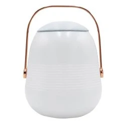 Lumisky Lampe Enceinte Bluetooth BOB STATION Blanc Cuivre 10W