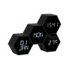 Karlsson Réveil Six 4 Facettes Hexagonale - Noir