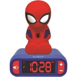 LEXIBOOK Réveil Veilleuse Spider-Man - Rouge/bleu - TRL800SP