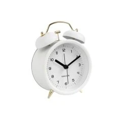 Karlsson Réveil Design Classic Bell - Blanc