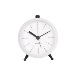 Karlsson Réveil Button En Métal - Blanc