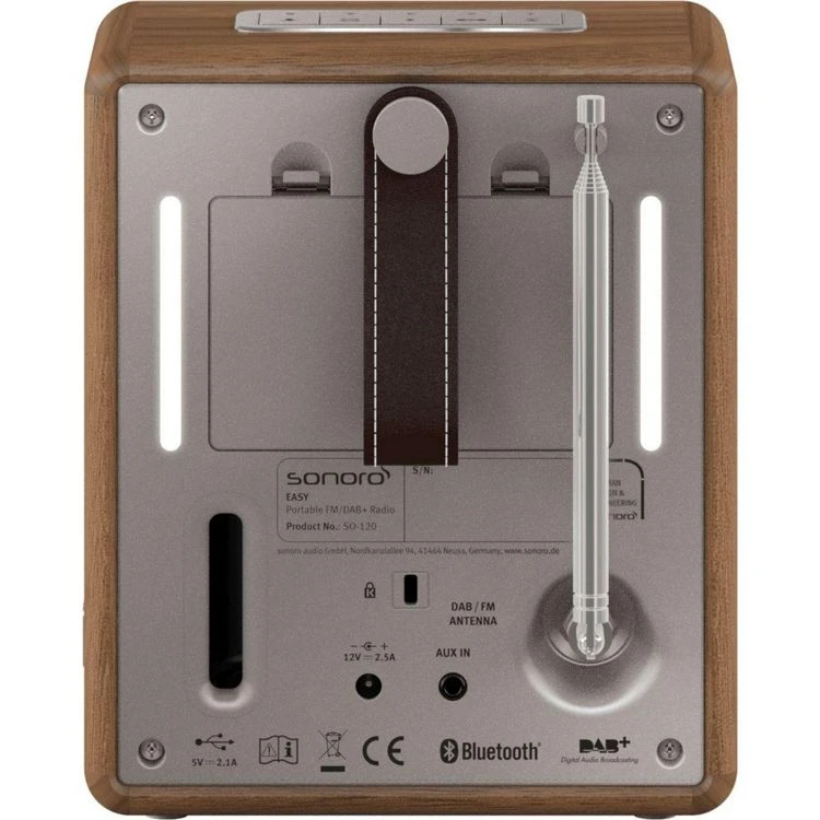 SONORO Radio Réveil EASY Noyer 2 SONORO Radio Réveil EASY Noyer – Image 2