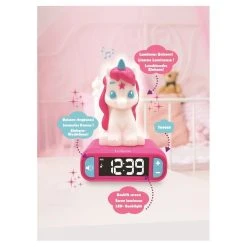 LEXIBOOK Réveil Veilleuse Avec Sons Licorne - RL800UNI_04 - Rose -PANASONIC shop B2CD 2580