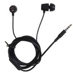 Paris Prix Écouteurs Kit-Mains Libres Rubber 120cm Noir