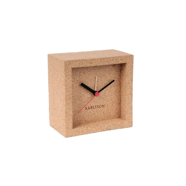 Karlsson Horloge Réveil Scandinave En Liège Franky - Marron 1 Karlsson Horloge Réveil Scandinave En Liège Franky - Marron