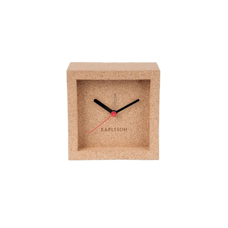 Karlsson Horloge Réveil Scandinave En Liège Franky - Marron 2 Karlsson Horloge Réveil Scandinave En Liège Franky - Marron – Image 2