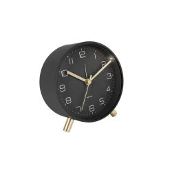 Karlsson Horloge Réveil En Métal Lofty - Diam. 11 Cm - Noir -PANASONIC shop B2CD 2742