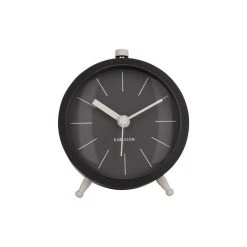 Karlsson Réveil Button En Métal - Noir