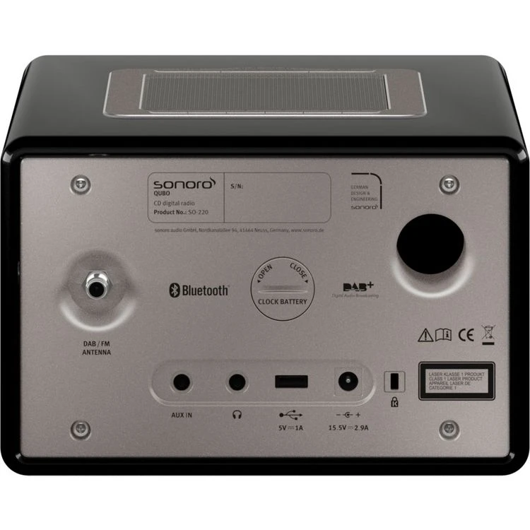 SONORO Chaîne HiFi Qubo Noir 2 SONORO Chaîne HiFi Qubo Noir – Image 2