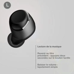 OGLO# Ecouteurs Muz TWS 2 Noir -PANASONIC shop B2CD 394